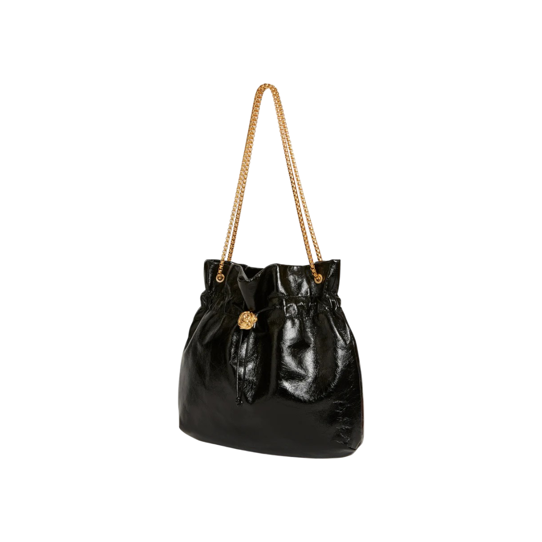 Zuddu Elegant Black Drawstring Shoulder Bag