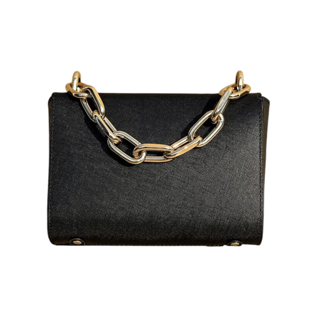 Zuddu Classic Black Textured Crossbody Bag